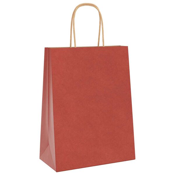 vidaXL Paper Bags 50 pcs with Handles Red 21x11x28 cm
