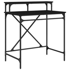 vidaXL Desk Black Oak 80 x 50 x 90 cm Engineered Wood