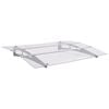 vidaXL Door Canopy Silver and Transparent 150x90 cm PET