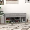 vidaXL Shoe Bench Grey Sonoma 105x30x45 cm Engineered Wood