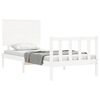 vidaXL Bed Frame without Mattress White Single Solid Wood Pine
