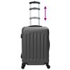 vidaXL Suitcase Set with Lock 3 pcs Dark grey 50 x 31 x 78 cm