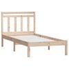 vidaXL Bed Frame without Mattress Solid Wood 100x200 cm (810007+814079)