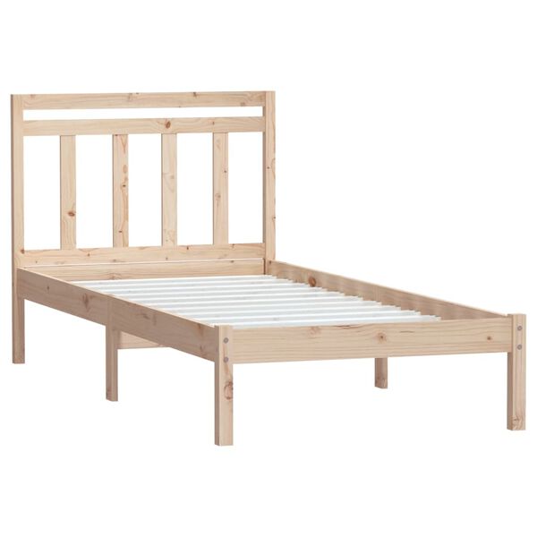 vidaXL Bed Frame without Mattress Solid Wood 100x200 cm (810007+814079)