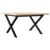 vidaXL Coffee Table X-Frame 60x60x40 cm Solid Wood Pine and Steel
