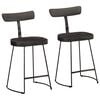 vidaXL Bar Stools 2 pcs Black 49x43x79 cm Solid Wood Mango