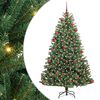 vidaXL Artificial Hinged Christmas Tree Green 180 cm PVC and Metal