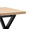 vidaXL Coffee Table X-Frame 80x50x40.5 cm Solid Wood Pine and Steel