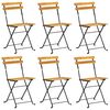 vidaXL 7 Piece Folding Outdoor Dining Set Solid Acacia Wood