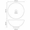 vidaXL Luxury Bathroom Basin Round Matt Dark Blue 32.5x14 cm Ceramic