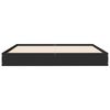 vidaXL Bed Frame without Mattress Black 140x190 cm Engineered Wood