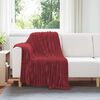 vidaXL Throw Blankets 6 pcs Bordeaux Red 150 x 130 cm Fleece