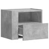 vidaXL Wall-mounted Bedside Cabinet Concrete Grey 45x30x35 cm