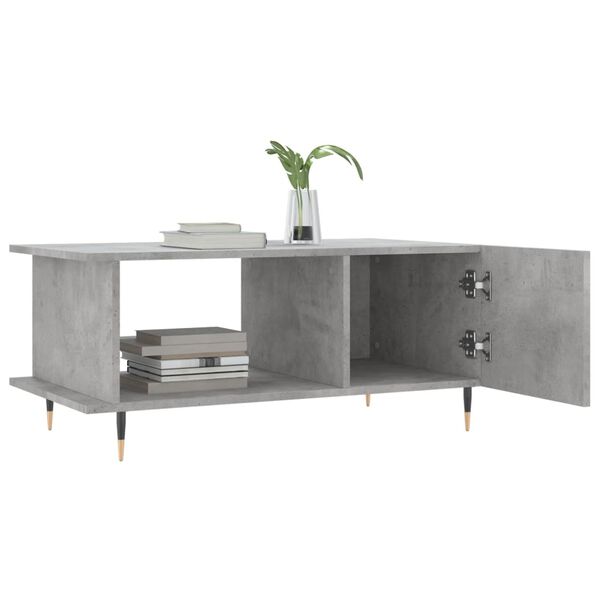 vidaXL Coffee Table Concrete Grey 90x50x40 cm Engineered Wood