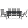 vidaXL Garden Dining Set 9 pcs Steel