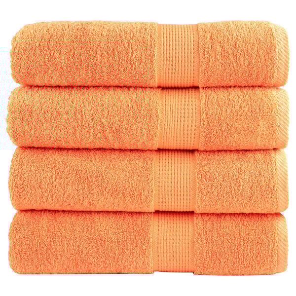 vidaXL Premium Hand Towels SOLUND 4 pcs Orange 50x100 cm 600 gsm