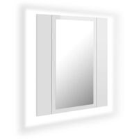 vidaXL LED Bathroom Mirror Cabinet High Gloss White 40x12x45 cm Acrylic