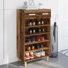 vidaXL Shoe Cabinet Plain Old Wood 60 x 35 x 105 cm Engineered Wood