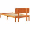 vidaXL Bed Frame with Headboard Wax Brown 90 x 190 cm Solid Pine Wood