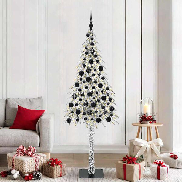 vidaXL Christmas Tree with 300 LEDs White 180 cm PE and Steel