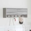 vidaXL Wall-Mounted Coat Rack with Shelf Grey Sonoma 80 x 20 x 30 cm