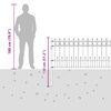 vidaXL Spike Ring Fence Black 200 x 130 cm Powder-Coated Steel