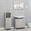 vidaXL 3 Piece Bathroom Furniture Set Concrete Grey Engineered Wood