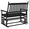 vidaXL Glider Bench Black 118x70x104.5 cm Solid Wood Poplar
