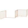 vidaXL Dog Gate with Door Foldable 10 Panels 800 cm Poplar Wood