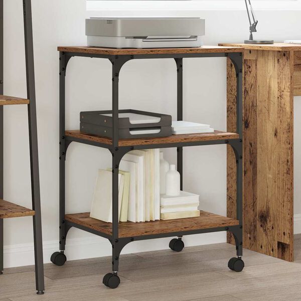 vidaXL Printer Stand Old Wood 50 x 41 x 75 cm Engineered Wood