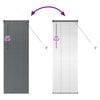 vidaXL Window Blind with Curtains Manual Dark grey Aluminium
