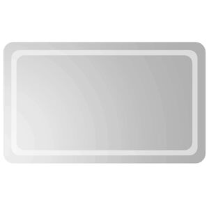 vidaXL LED Bathroom Mirror Transparent 100 x 60 cm Tempered Glass