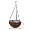 Hanging Round Willow Basket 4 pcs with Liner & Chain