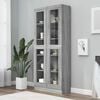 vidaXL Vitrine Cabinet Grey Sonoma 82.5x30.5x185 cm Engineered Wood