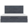 vidaXL Ottoman Bed with Mattresses Dark Grey 180x200cm Velvet