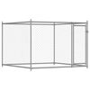 vidaXL Dog Cage with Door Grey 6x2x1.5 m Galvanised Steel
