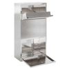 vidaXL Parcel Drop Box Silver 44 x 22 x 82 cm Stainless Steel