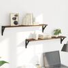 vidaXL Wall Shelves 2 pcs Old Wood 80 x 15 x 15.5 cm Engineered Wood