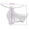 vidaXL Bull Sculpture Silver 37 x 44 x 17 cm Aluminium