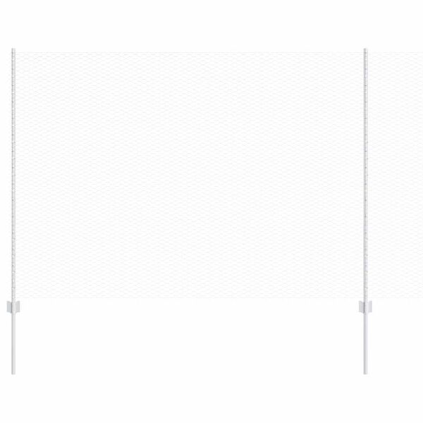 vidaXL Fence with Post Silver 1.5 x 50 m Steel