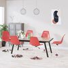 vidaXL Swivel Dining Chairs 6 pcs Red PP