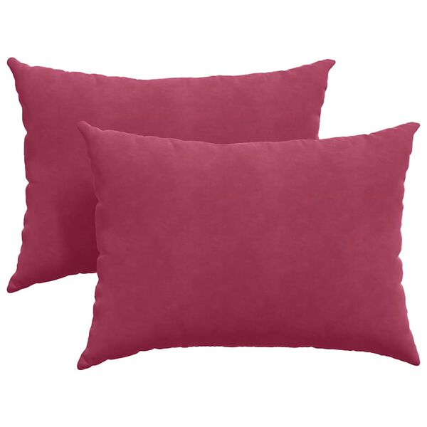 vidaXL Sofa Pillows 2 pcs Wine Red 70 x 50 cm Corduroy Fabric