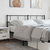 vidaXL Metal Replace Headboard Black 200 cm