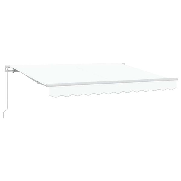 vidaXL Retractable Awning White 350 x 200 cm Fabric