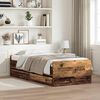 vidaXL Bed Frame with Drawer Old Wood 90 x 190 cm Solid Pine Wood