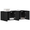 vidaXL TV Cabinets 2 pcs Black Oak 160x30x41 cm Engineered Wood