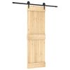 vidaXL Sliding Door with Hardware Set 70x210 cm Solid Wood Pine