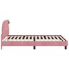 vidaXL Children's Bed Frame with Headboard Pink 90 x 190 cm Velvet