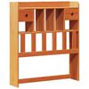 vidaXL Bookcase Bed without Mattress Wax Brown 75x190 cm Small Single Solid Wood Pine
