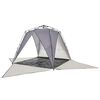 vidaXL Beach Tent 4-Person Grey Quick Release Waterproof